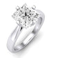 Gardenia Moissanite Matching Band Only (does Not Include Engagement Ring) For Ring With Princess Center whitegold