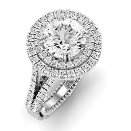 Lupin Diamond Matching Band Only (does Not Include Engagement Ring)  For Ring With Round Center whitegold