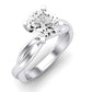 Baneberry Moissanite Matching Band Only (does Not Include Engagement Ring)  For Ring With Round Center whitegold