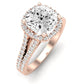 Silene Moissanite Matching Band Only ( Engagement Ring Not Included) For Ring With Cushion Center rosegold