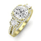 Erica Moissanite Matching Band Only (does Not Include Engagement Ring) For Ring With Cushion Center yellowgold