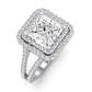 Flora Diamond Matching Band Only (engagement Ring Not Included) For Ring With Princess Center whitegold