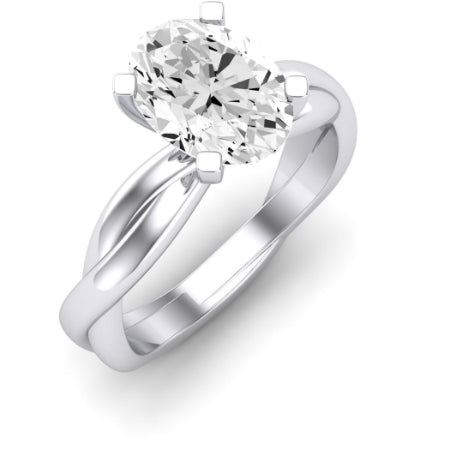 Baneberry Oval Diamond Bridal Set (Lab Grown Igi Cert) whitegold