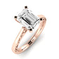 Astilbe Moissanite Matching Band Only (does Not Include Engagement Ring)  For Ring With Emerald Center rosegold