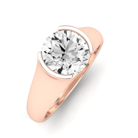 Jasmine Diamond Matching Band Only (does Not Include Engagement Ring) For Ring With Round Center rosegold