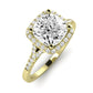 Desert Rose Moissanite Matching Band Only (engagement Ring Not Included) For Ring With Cushion Center yellowgold