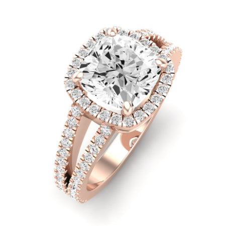 Freesia Diamond Matching Band Only (does Not Include Engagement Ring) For Ring With Cushion Center rosegold