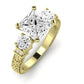 Angelonia Diamond Matching Band Only (does Not Include Engagement Ring) For Ring With Princess Center yellowgold