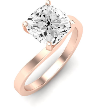 Zinnia Diamond Matching Band Only ( Engagement Ring Not Included) For Ring With Cushion Center rosegold