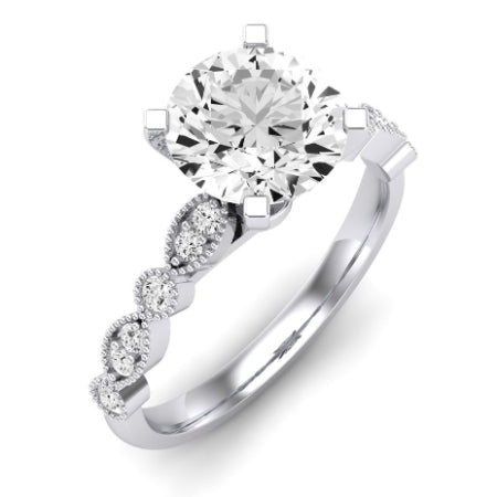 Marigold Diamond Matching Band Only (does Not Include Engagement Ring) For Ring With Round Center whitegold