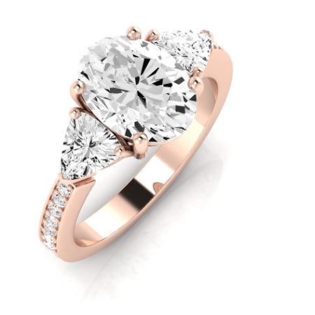 Snowdonia Oval Diamond Bridal Set (Lab Grown Igi Cert) rosegold