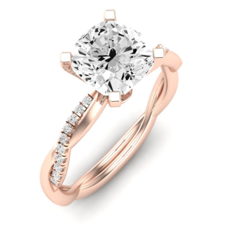 Iris Diamond Matching Band Only (does Not Include Engagement Ring) For Ring With Cushion Center rosegold