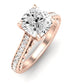 Nala Moissanite Matching Band Only (does Not Include Engagement Ring) For Ring With Cushion Center rosegold