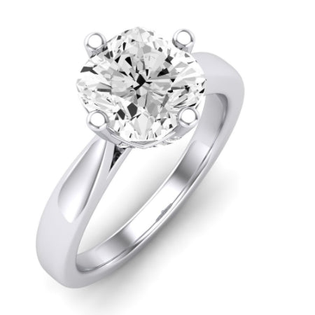 Gardenia Moissanite Matching Band Only (does Not Include Engagement Ring) For Ring With Cushion Center whitegold