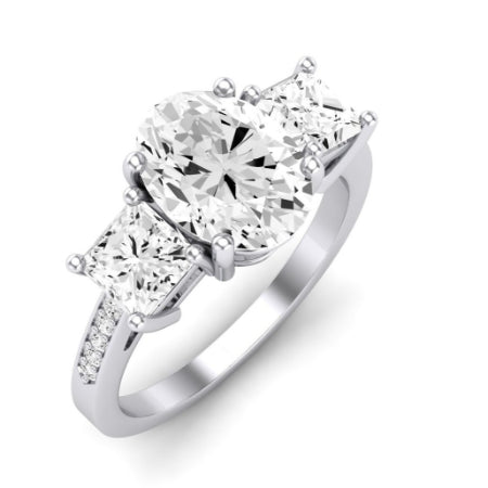 Dietes Diamond Matching Band Only (does Not Include Engagement Ring) For Ring With Oval Center whitegold
