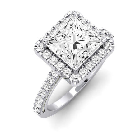 Florizel Moissanite Matching Band Only (does Not Include Engagement Ring) For Ring With Princess Center whitegold