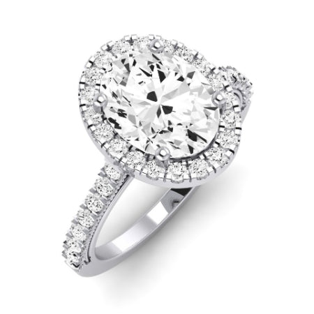 Florizel Diamond Matching Band Only (does Not Include Engagement Ring) For Ring With Oval Center whitegold