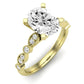 Marigold Diamond Matching Band Only (does Not Include Engagement Ring) For Ring With Oval Center yellowgold