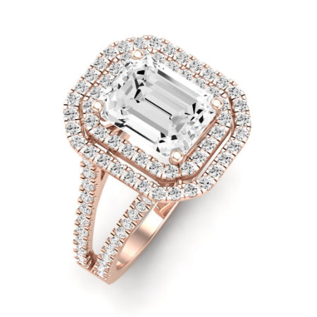 Flora Emerald Diamond Bridal Set (Lab Grown Igi Cert) rosegold