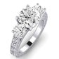 Belladonna Diamond Matching Band Only (does Not Include Engagement Ring) For Ring With Cushion Center whitegold