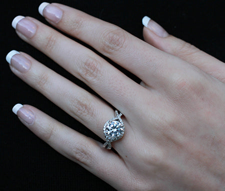 Dianella Round Diamond Engagement Ring (Lab Grown Igi Cert) whitegold