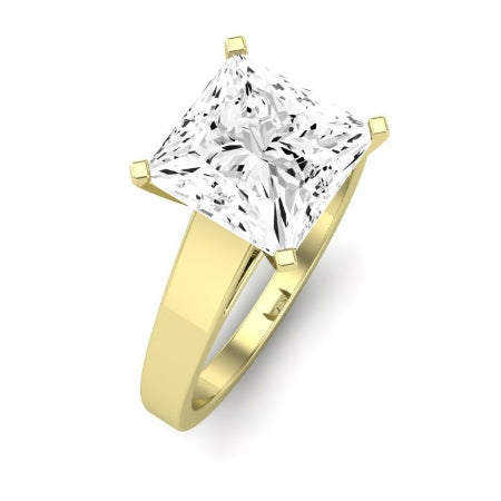 Snowdrop Moissanite Matching Band Only (engagement Ring Not Included) For Ring With Princess Center yellowgold