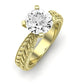 Azalea Diamond Matching Band Only (does Not Include Engagement Ring) For Ring With Round Center yellowgold