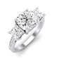 Dietes Moissanite Matching Band Only (does Not Include Engagement Ring) For Ring With Cushion Center whitegold