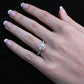 Daphne Round Moissanite Engagement Ring whitegold
