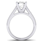 Yarrow Diamond Matching Band Only (engagement Ring Not Included) For Ring With Emerald Center whitegold