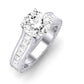 Edelweiss Diamond Matching Band Only (does Not Include Engagement Ring) For Ring With Round Center whitegold