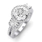 Erica Moissanite Matching Band Only (does Not Include Engagement Ring) For Ring With Round Center whitegold