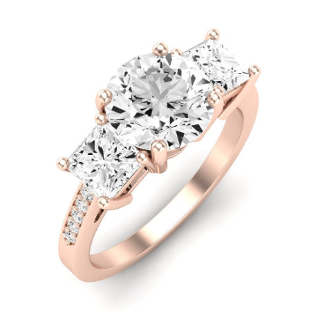Dietes Diamond Matching Band Only (does Not Include Engagement Ring) For Ring With Round Center rosegold