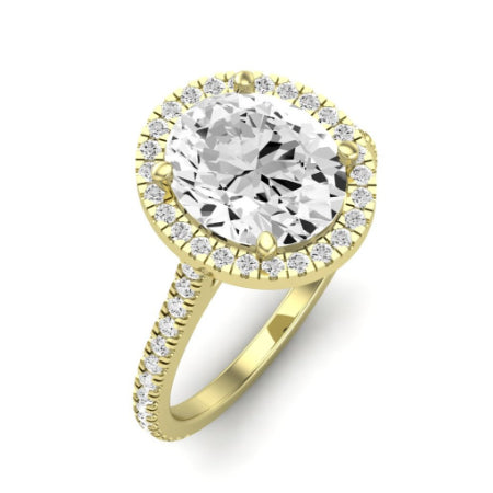 Columbine Moissanite Matching Band Only (does Not Include Engagement Ring)  For Ring With Oval Center yellowgold