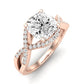 Dianella Moissanite Matching Band Only (does Not Include Engagement Ring)  For Ring With Cushion Center rosegold