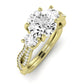 Bottlebrush Diamond Matching Band Only (does Not Include Engagement Ring) For Ring With Round Center yellowgold