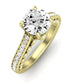 Nala Moissanite Matching Band Only (does Not Include Engagement Ring) For Ring With Round Center yellowgold