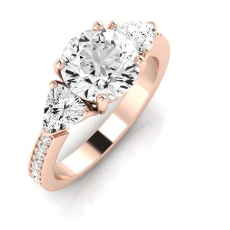 Snowdonia Moissanite Matching Band Only (engagement Ring Not Included) For Ring With Round Center rosegold