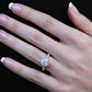 Daisy Round Moissanite Engagement Ring whitegold