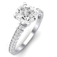 Daphne Diamond Matching Band Only (does Not Include Engagement Ring) For Ring With Round Center whitegold