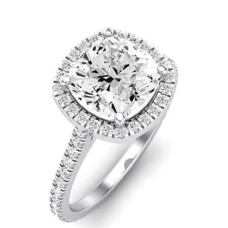 Columbine Diamond Matching Band Only (does Not Include Engagement Ring) For Ring With Cushion Center whitegold