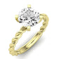 Balsam Moissanite Matching Band Only (does Not Include Engagement Ring) For Ring With Round Center yellowgold