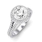 Tea Rose Moissanite Matching Band Only (does Not Include Engagement Ring) For Ring With Round Center whitegold