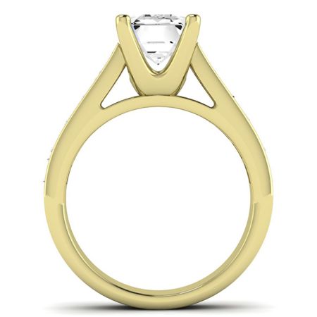 Yarrow Diamond Matching Band Only (engagement Ring Not Included) For Ring With Emerald Center yellowgold