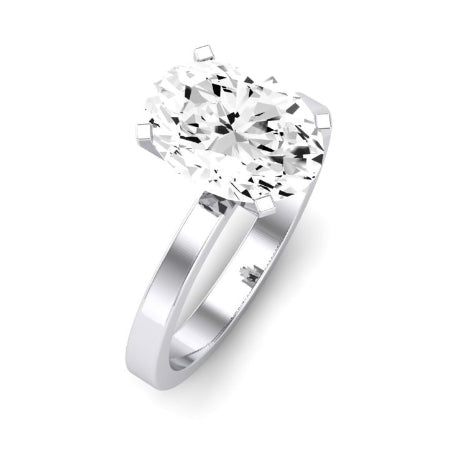 Lantana Diamond Matching Band Only (engagement Ring Not Included) For Ring With Oval Center whitegold