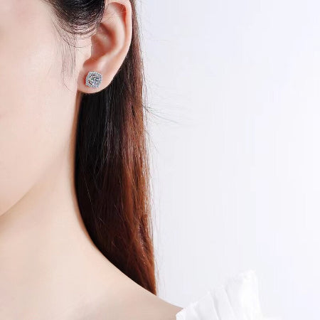 Florie Diamond Earrings (Clarity Enhanced) whitegold