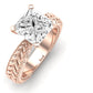 Azalea Moissanite Matching Band Only (does Not Include Engagement Ring) For Ring With Princess Center rosegold