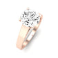 Snowdrop Moissanite Matching Band Only (engagement Ring Not Included) For Ring With Round Center rosegold