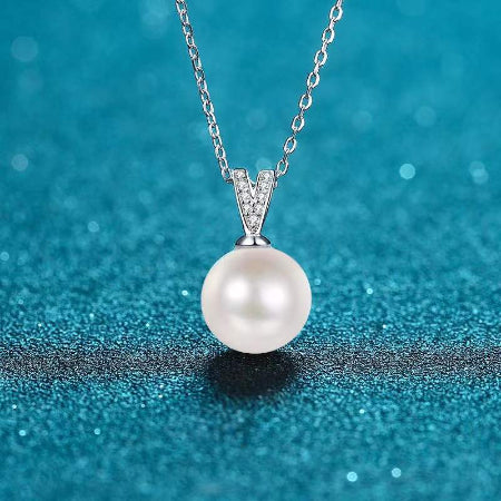 Mela Diamond & Pearl Necklace whitegold
