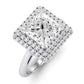 Tulip Moissanite Matching Band Only (does Not Include Engagement Ring) For Ring With Princess Center whitegold